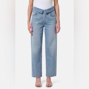 AGOLDE Echo Foldover Straight-Leg Women’s Jeans